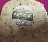 Queso Mediterráneo con tomate, Olivas y albahaca