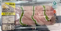 Brochetas marinadas con verduras