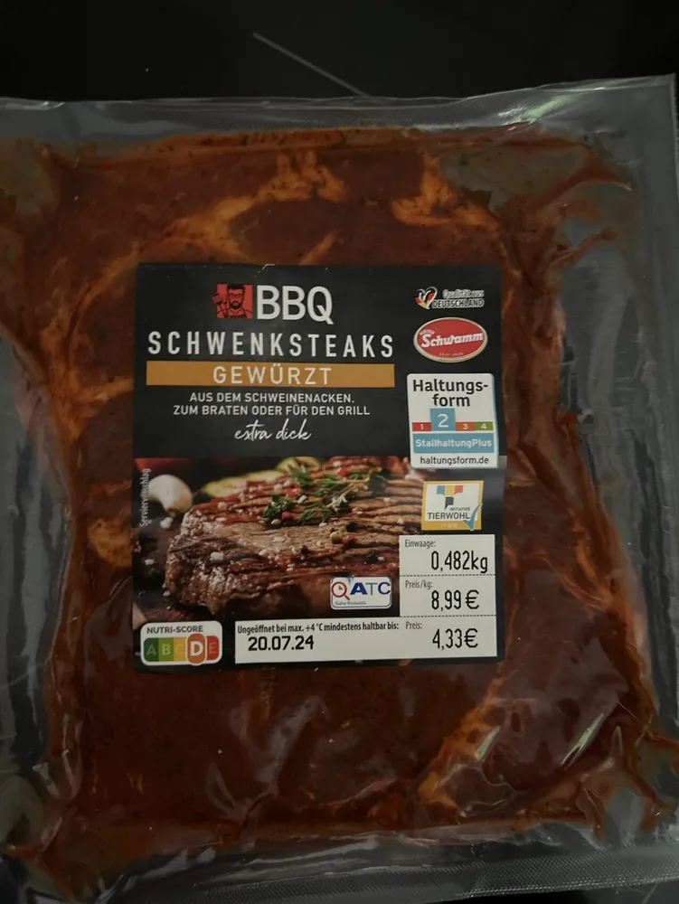 Schwenksteak Gewürzt