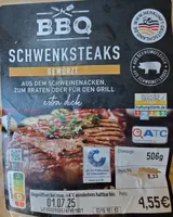 Schweinestwaks Gewürzt extra dick BBQ