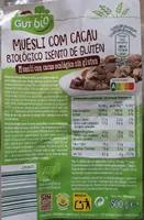 Muesli com Cacau Biológico Isento de Glúten