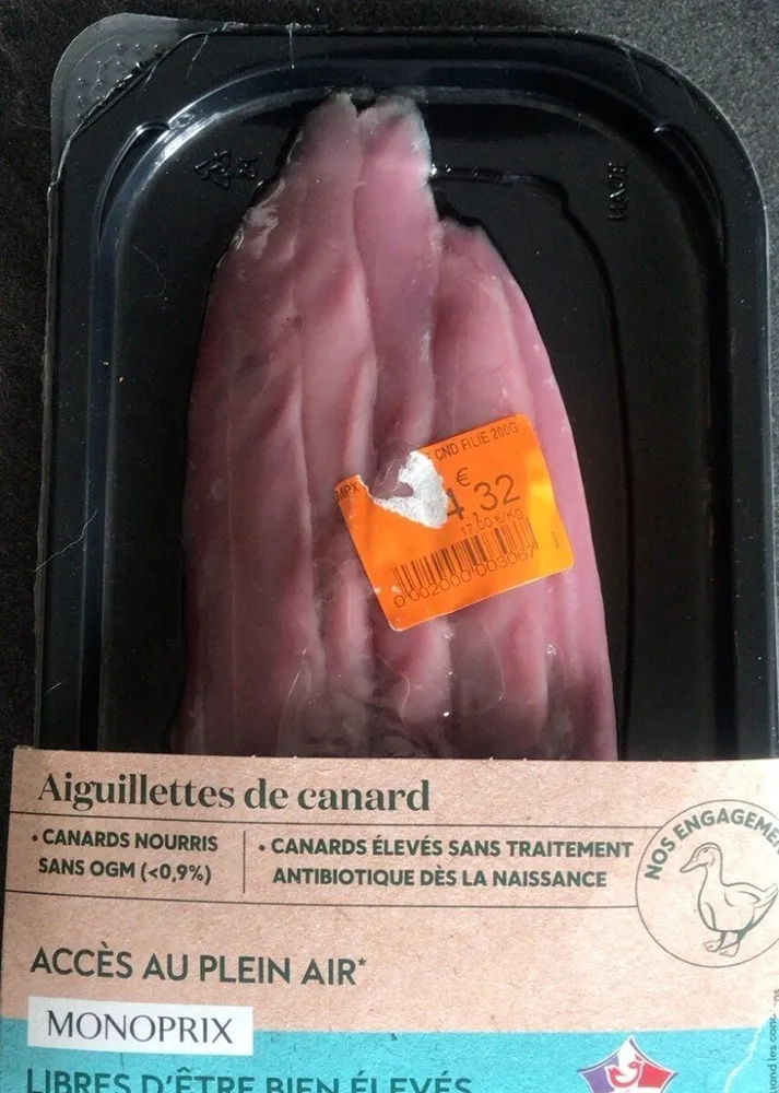 Aiguillettes de canard