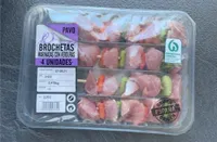Brochetas marinadas con verduras