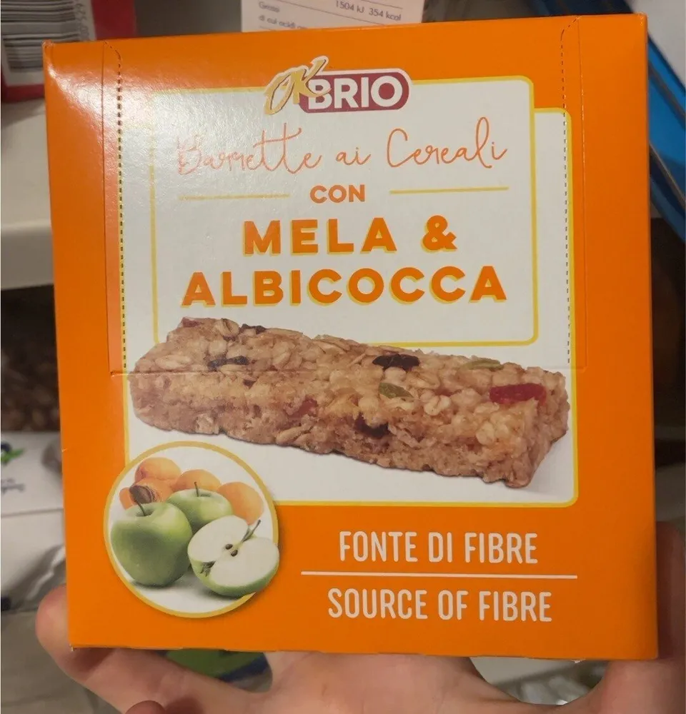 Barrette ai cereali mela-albicocca