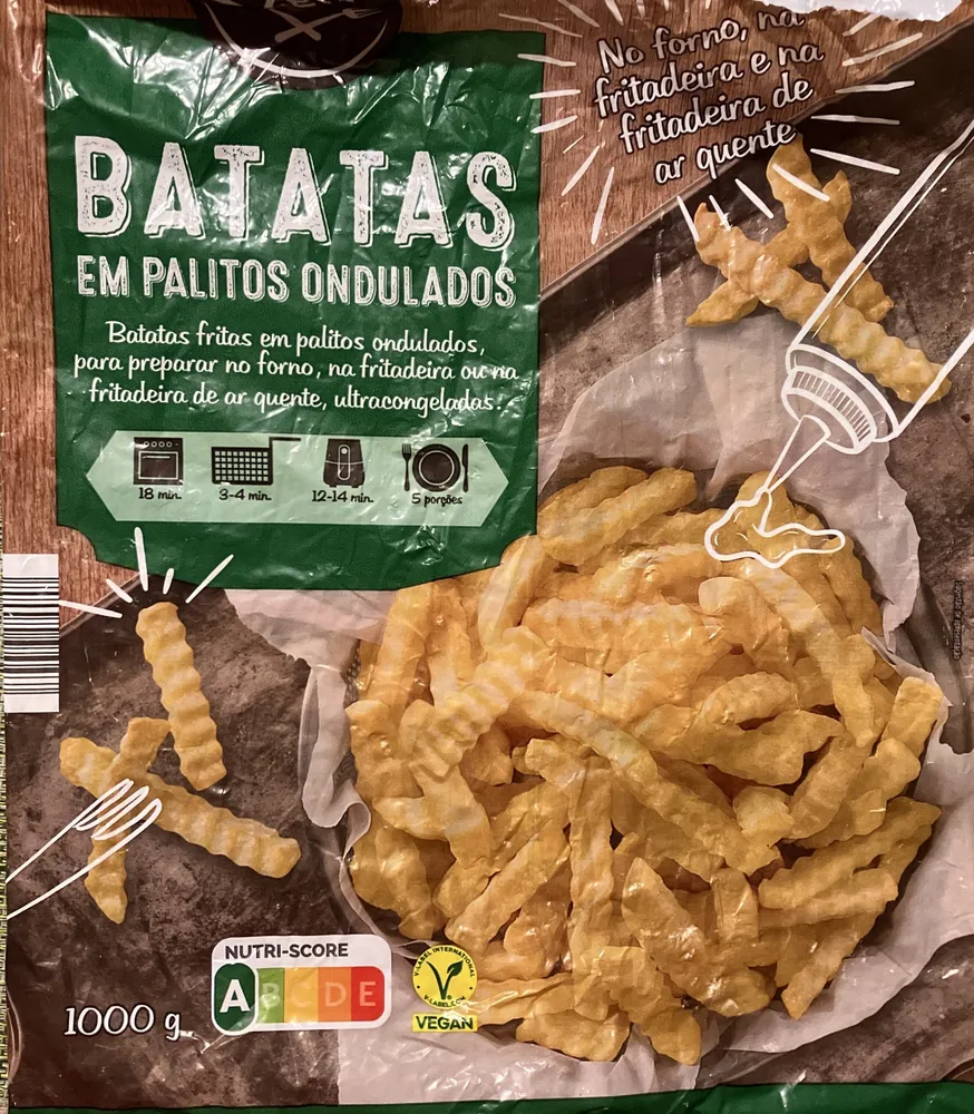 Batas Fritas em Palitos Ondulados