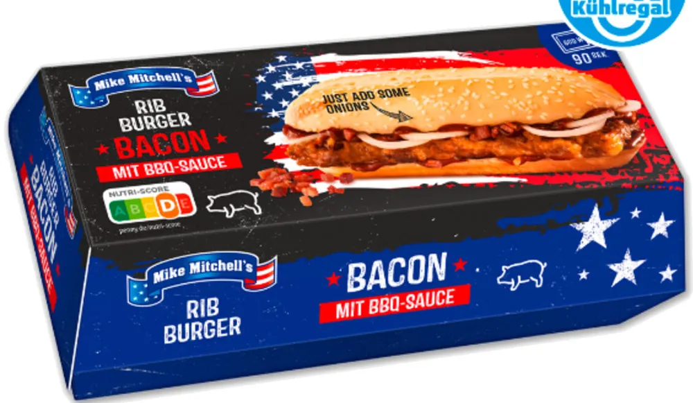 Rib-Burger - Bacon mit BBQ-Sauce