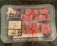 Brochetas marinadas con verdura