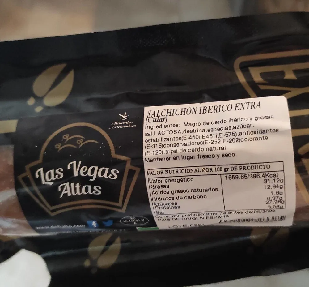 Salchichón ibérico extra