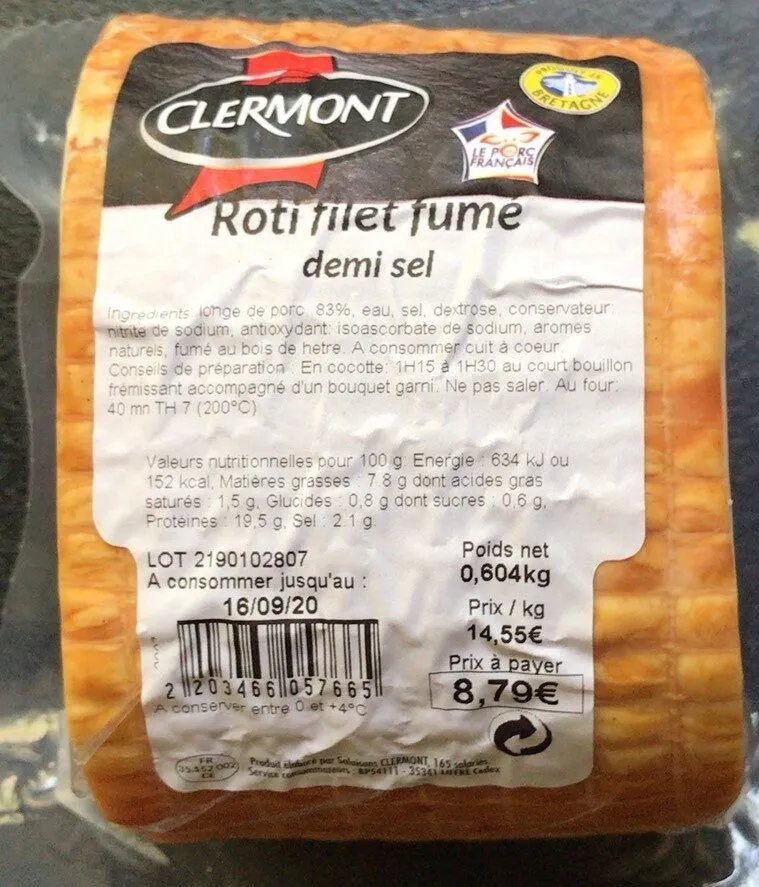 Roti filet fumé