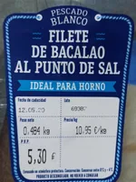 Filete de bacalao al punto de sal