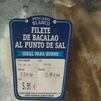 Filete de bacalao al punto de sal