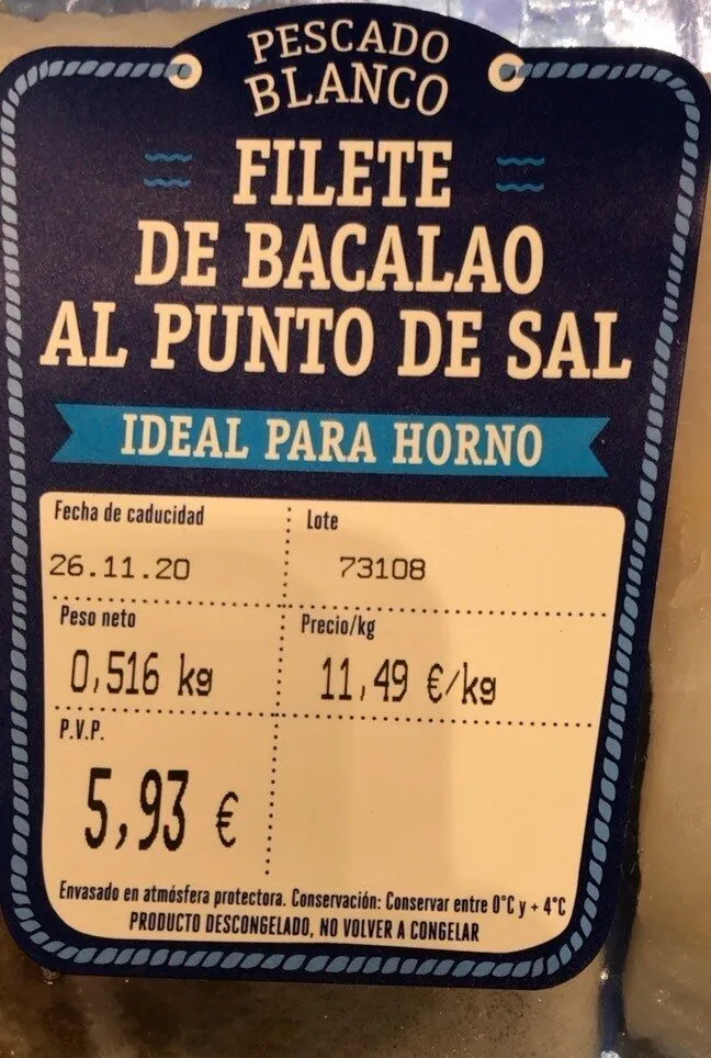 Filete de bacalao
