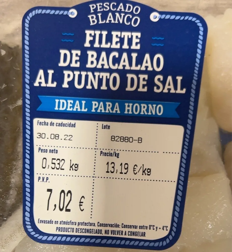 Bacalao al punto de sal