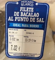 Bacalao al punto de sal