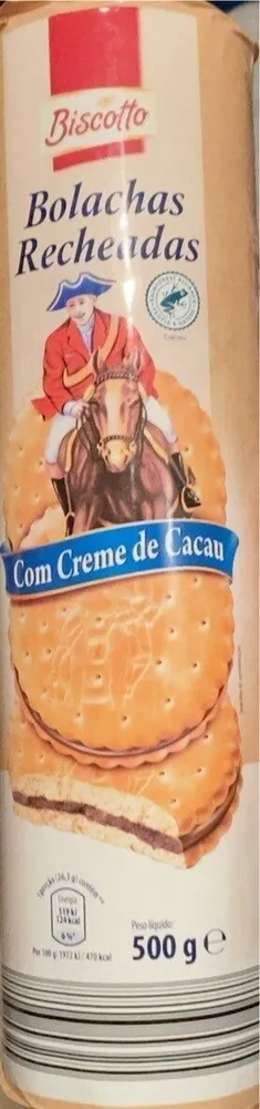 Bolachas Recheadas Com Creme de Cacau