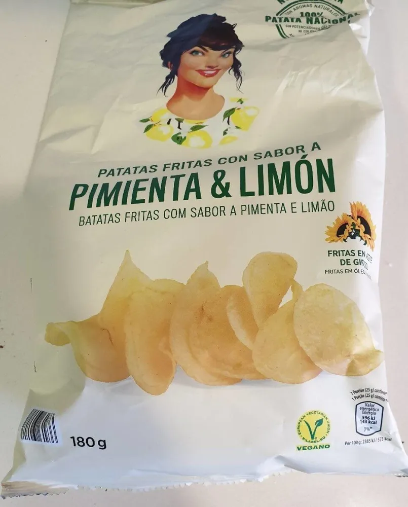 Patatas fritas con sabor a pimienta y limón