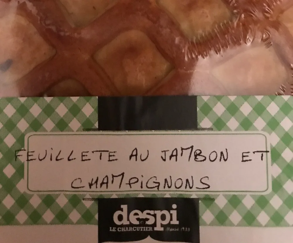 Feuillete au jambon et champignon