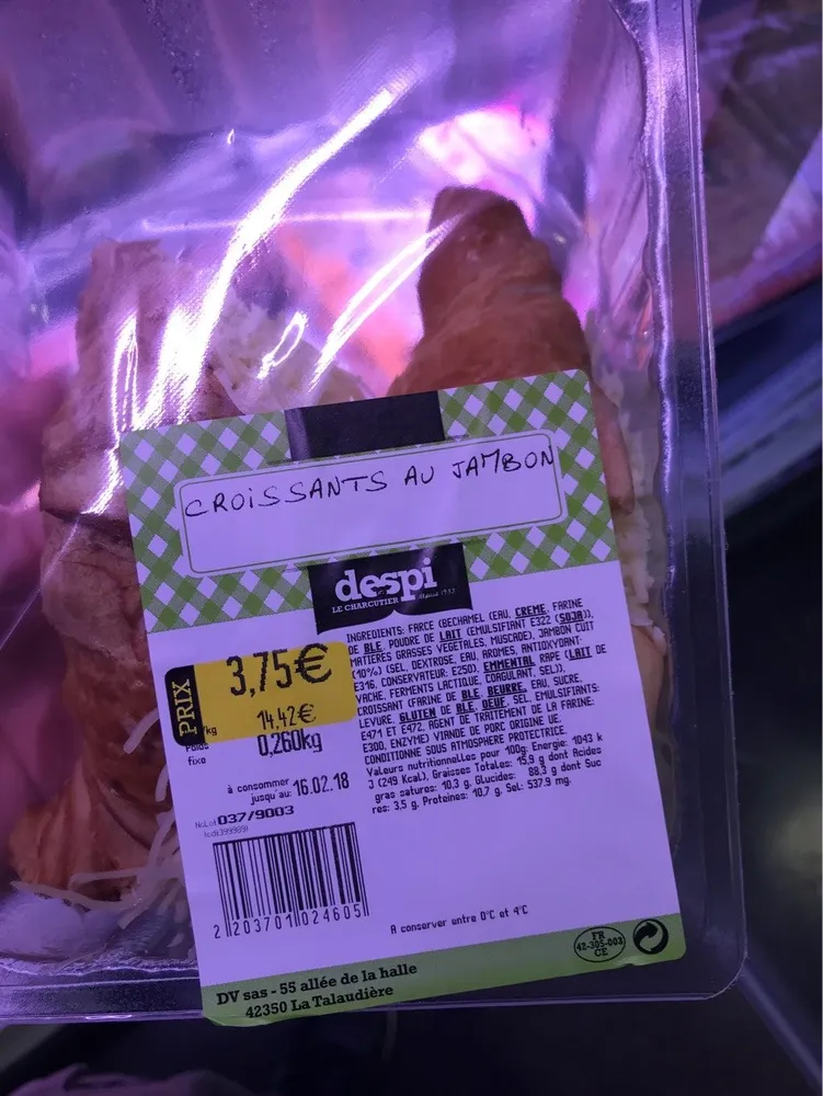 Croissant au jambon