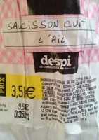 Saucisson cuit à l'ail