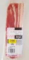 Poitrine salée en tranche