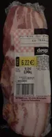 Poitrine de porc fumée en tranche