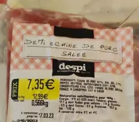 Demi échine de porc salée