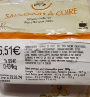 Saucisson à cuire