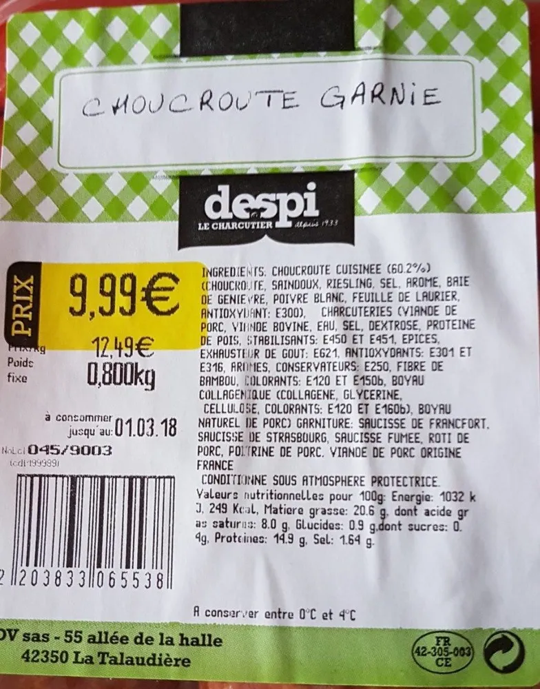 Choucroute garnie