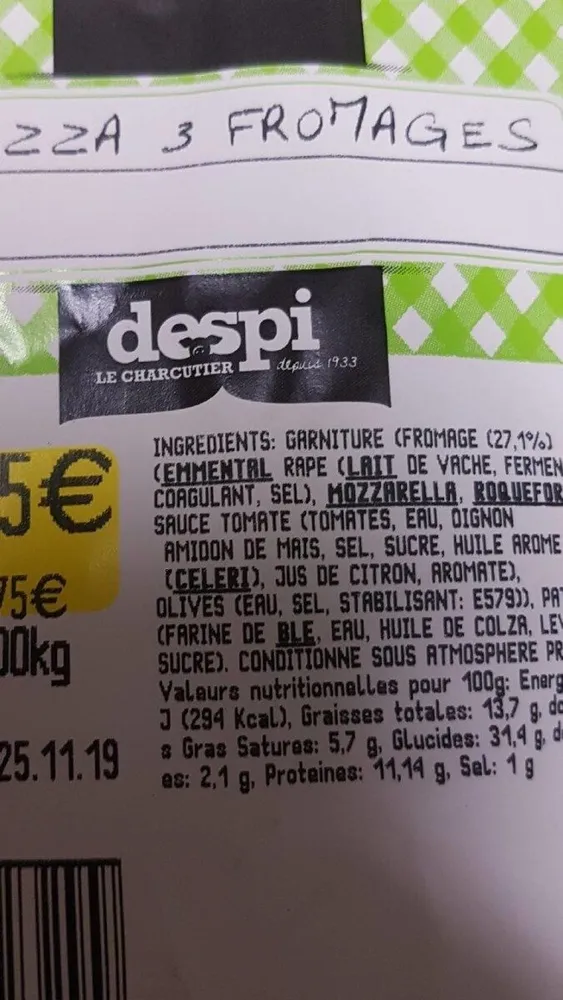 Pizza 3 fromages