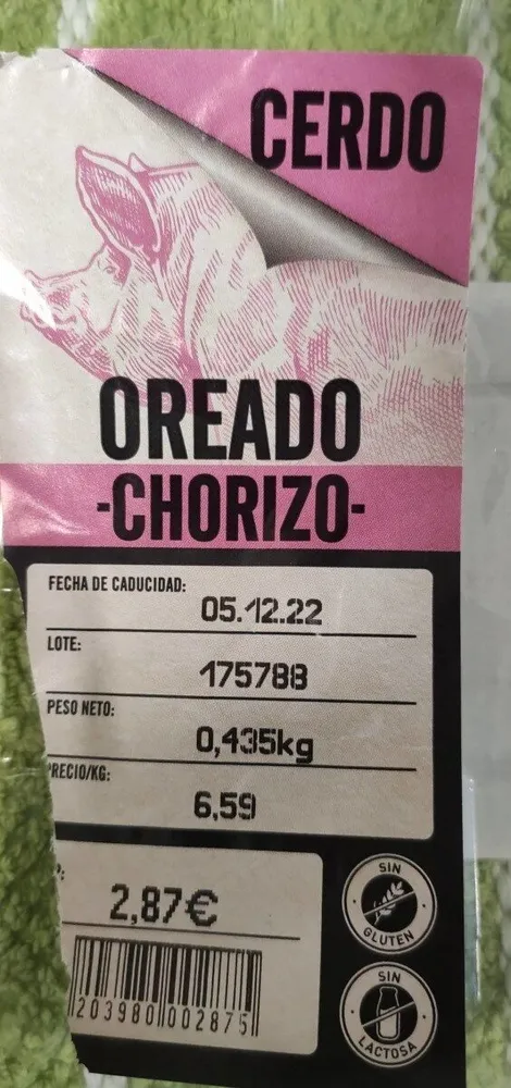 Chorizo oreado