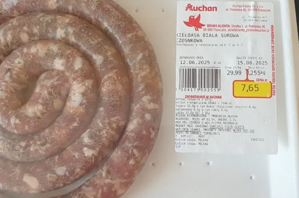 Kielbasa Biala Surowa Czosnkowa