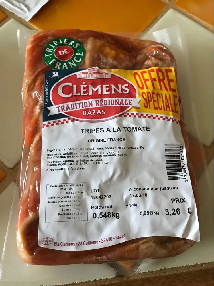 Tripes a la tomate
