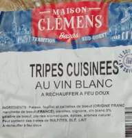 Tripes cuisinées au vin blanc