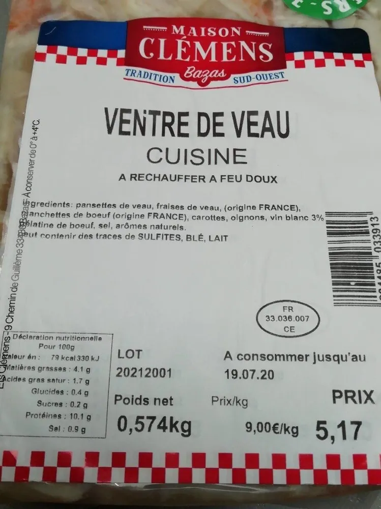 Ventre de veau
