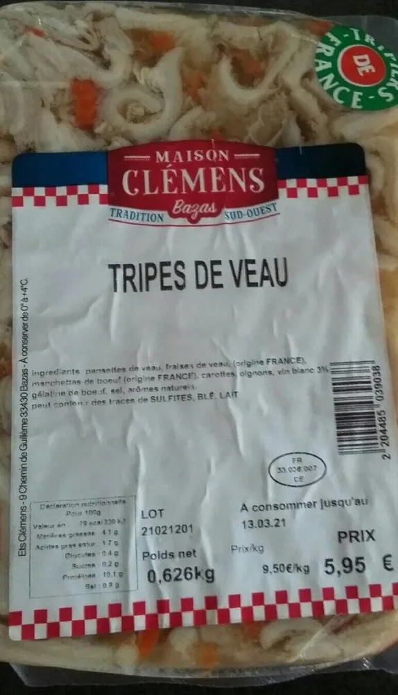 Tripes de veau