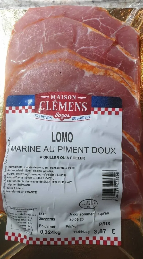 Lomo marine au piment doux