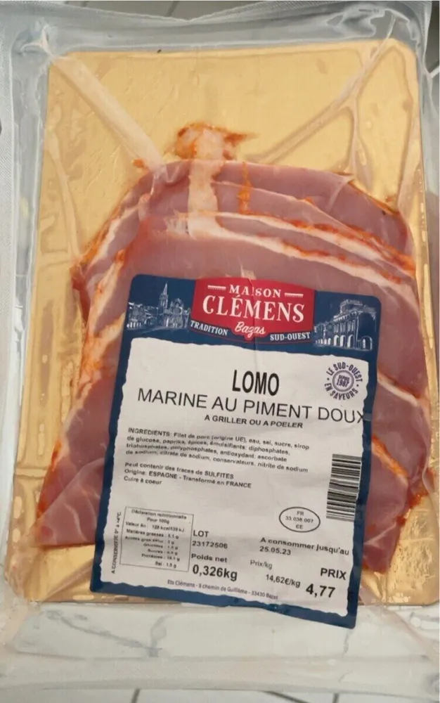 Lomo mariné au piment doux