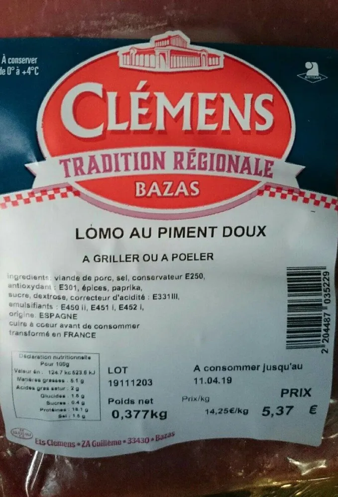 Lomo au piment doux