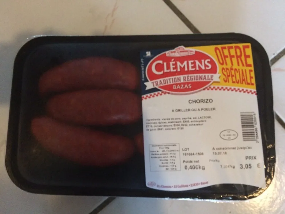 Chorizo a griller
