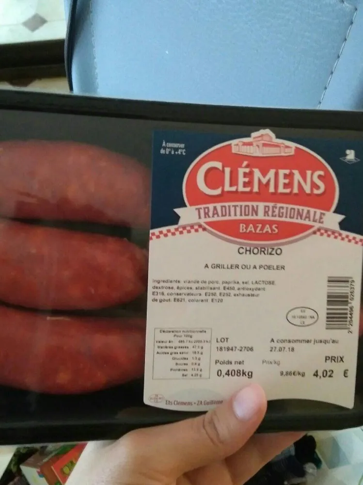 Chorizo a griller ou a poeler