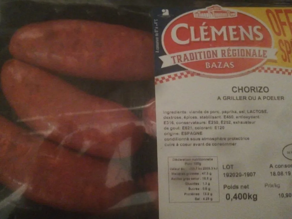 Chorizo a griller