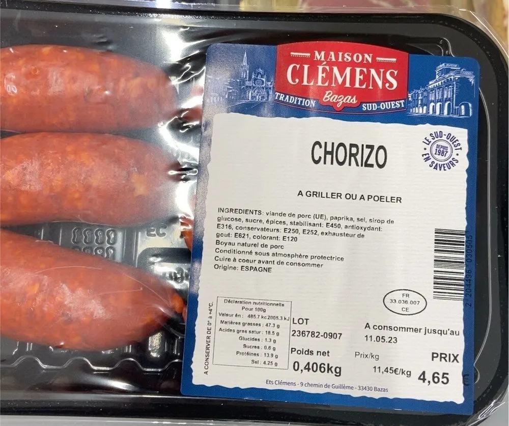 Chorizo à griller