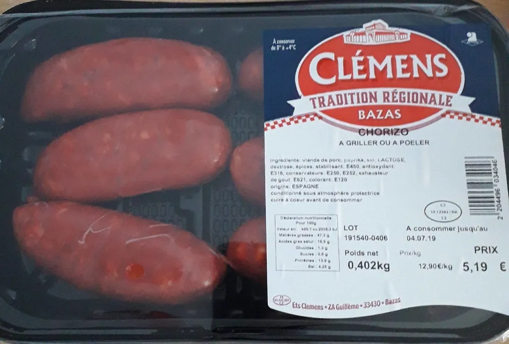 Chorizo à griller ou à poeler