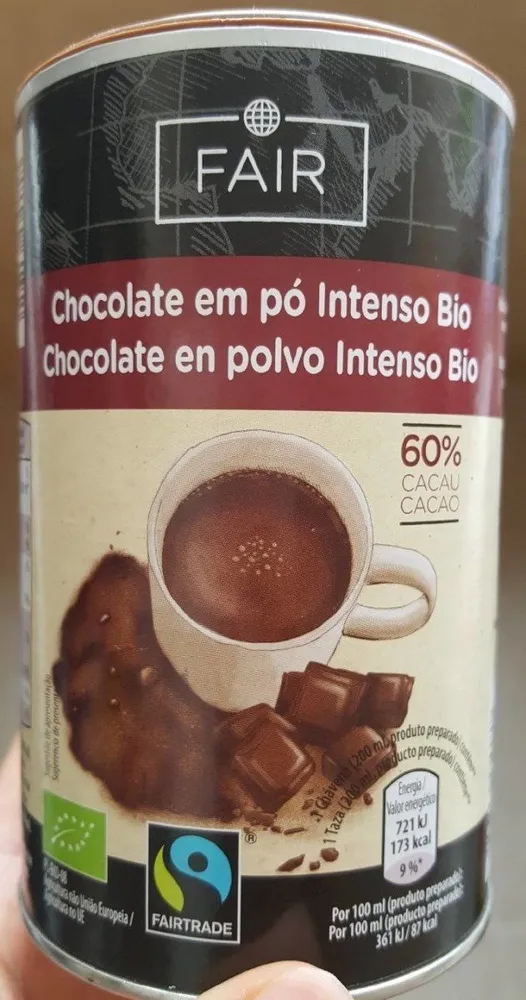 Chocolat en poudre intense bio