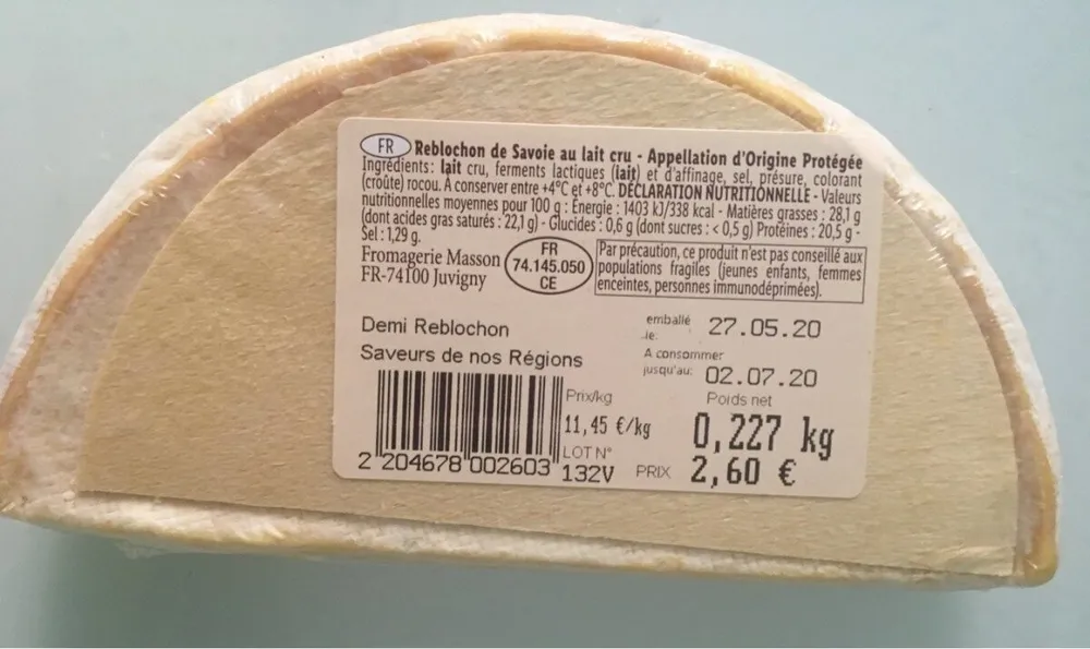 Reblochon de Savoie au lait cru