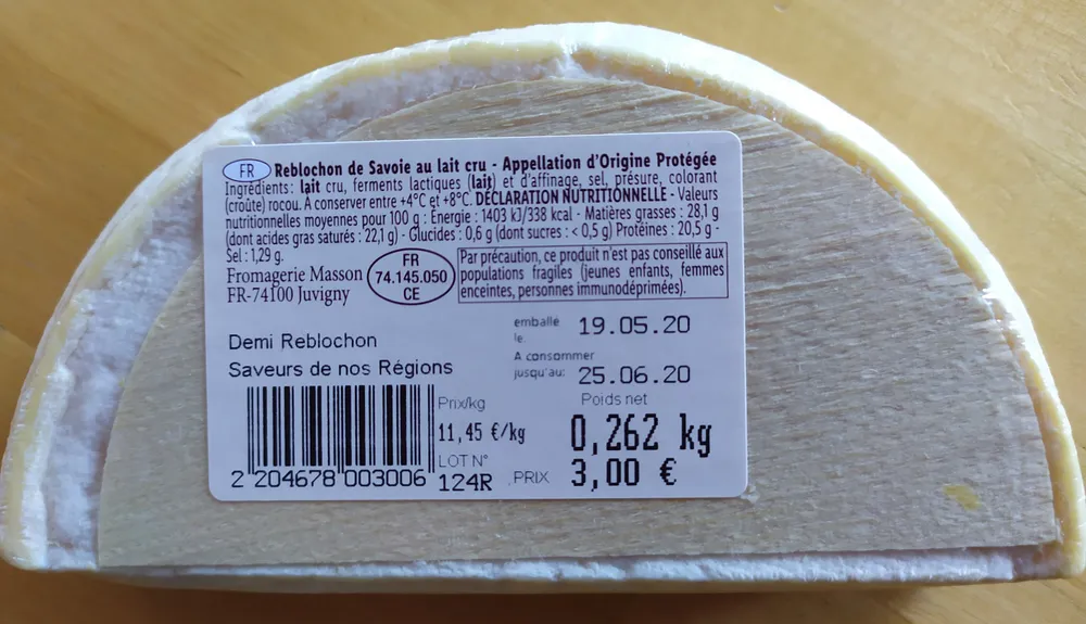 Reblochon de Savoie au lait cru