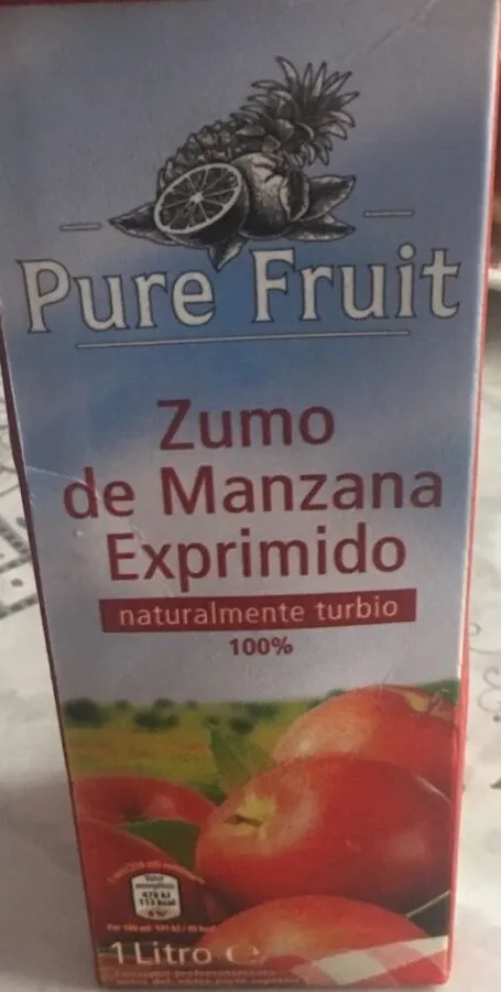 Zumo de manzana exprimido
