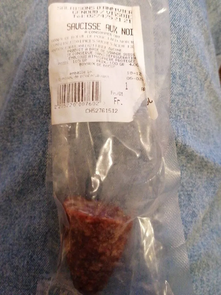 Saucisse aux noix