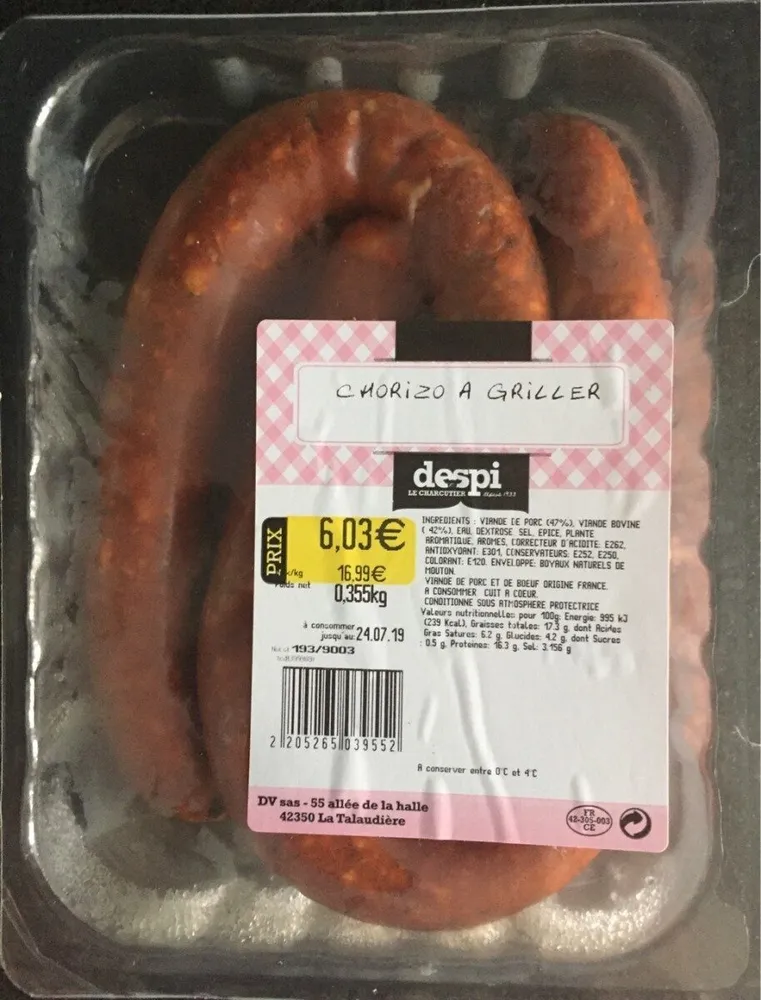 Chorizo à griller