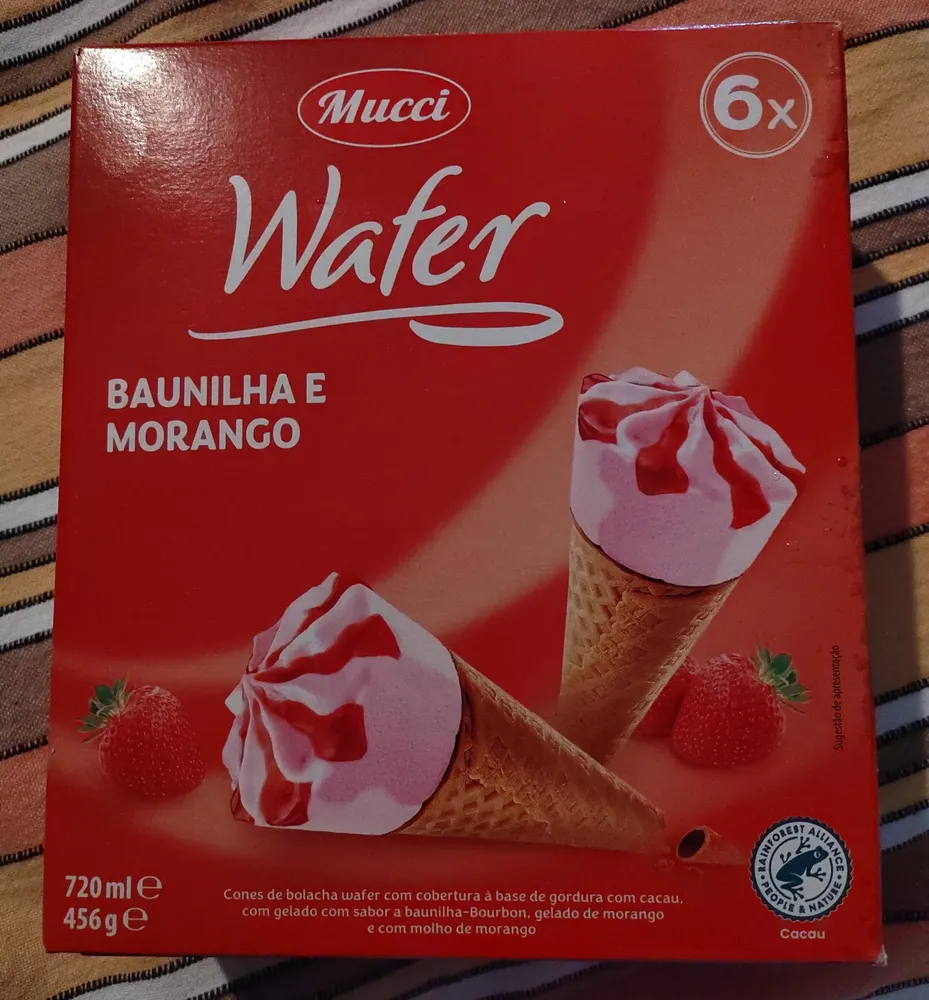 Wafer Baunilha e Morango